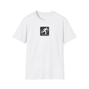 Camiseta con pictograma de esquí de fondo, camisetas con iconos del mapa del parque nacional, camiseta de esquí, camiseta de esquí XC
