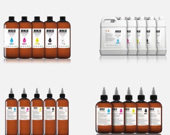 DTF Transfer Ink, Epson Printhead Refill Ink, Ink for PET Film, (CMYK + White, 250 ml to 5 l)