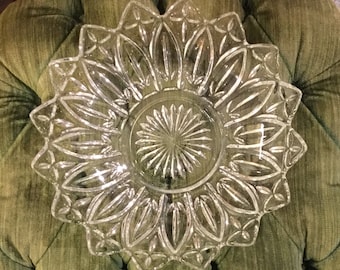 Vintage Federal Glass scalloped edged|Serving Bowl