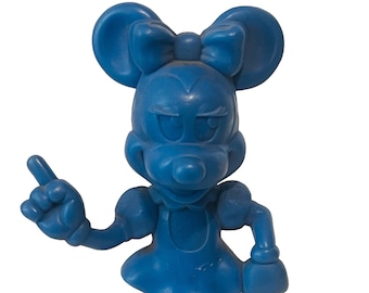 Louis Marx Disneykins Tinykins vtg AZUL disney figura de plástico 1960 Minnie Mouse