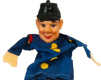 Hand Puppet toy 1969 Muppets Mr Rogers vtg antique Jim Henson Police Cop bobby AL1