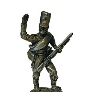 Franklin Mint Pewter Metal vtg soldados de juguete del mundo 1983 Sargento rifle británico