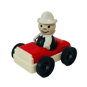 フィッシャープライス リトルピープル ヴィンテージ フィギュア おもちゃ ミニチュアカー 消防士 消防車