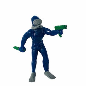 GUTS! ACTION FIGURE Mattel vintage retro vtg pop culture military 1986 G.U.T.S. toy soldier guts underwater demolition team Swordfish knife