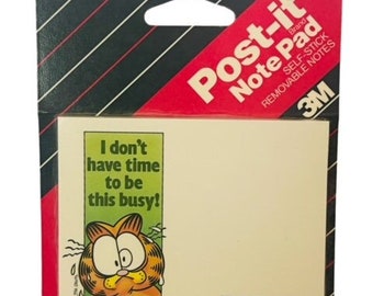 Garfield Odie Vintage Self Stick Removable Notes Post it Note Pad 1978 Stock 3