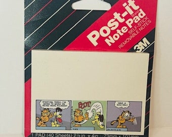 Garfield Odie Vintage Self Stick Removable Notes Post it Note Pad 1978 Stock 6