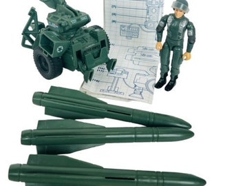 MMS Hawk Mobile Missile 1982 Gi Joe Cobra ARAH Figur Fahrzeug Hasbro COMPLETE