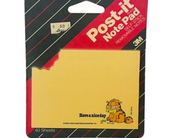 Garfield Odie Vintage Self Stick Removable Notes Post it Note Pad 1978 Stock 5