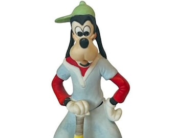 Walt Disney Goofy Figurine Vtg Baseball Japan Disneyland Sports