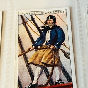 John Player Son Tabakkarte Navy Militär Marine Kleid Geschichte Seemann 1777 Tau