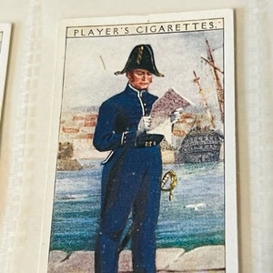 John Player Son Tabakkarte Navy Militär Marine Kleid History Mate 1833 Schwert