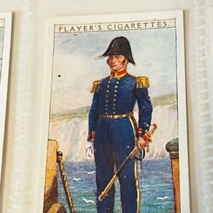John Player Son Tabakkarte Navy Militär Marine Kleid History Officer Säbel vtg