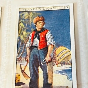 John Player Son Tabakkarte Navy Militär Marine Kleid Geschichte Schiffe Caulker vtg