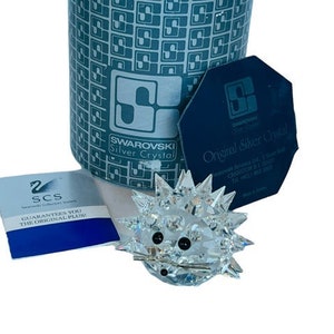 Swarovski Silver Crystal Figurine Austria vtg nib box Porcupine Limited Edition