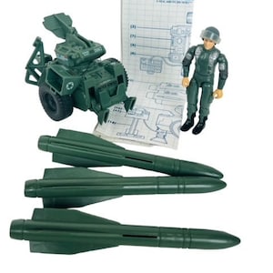 MMS Hawk Mobile Missile 1982 Gi Joe Cobra ARAH Figure Vehicle Hasbro COMPLETE