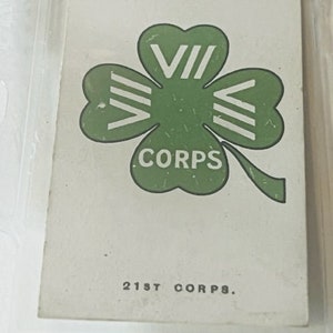Army Corps Military Sammelkarte 1925 Tobacco John Player Son Sign 21st Division