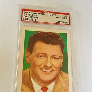 Disc Stars Trading Card Kane Products LTD Sussex Grinstead London television tv England graded PSA 8 Dave King Music Hall