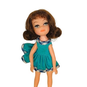 Vintage Doll 1969 Mattel antique toy figure vtg 1960s UDC Hong Kong blue dress BMC4
