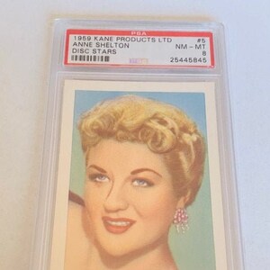 Disc Stars Trading Card Kane Products LTD Sussex Grinstead London television tv England graded PSA 8 Anne Shelton #5 Ambrose band philips