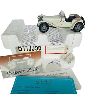 Franklin Mint Danbury Diecast Car model die cast Box 1936 Jaguar SS 100 Jaguar