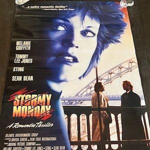 Movie Theater Cinema Poster vtg Lobby Card 1989 Stormy Monday Tommy Lee Jones Melanie Griffith Sting Sean Bean