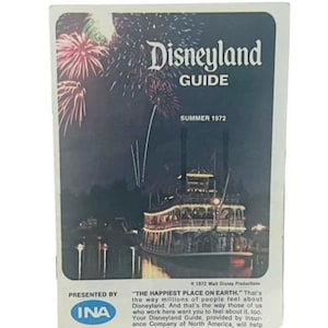 Walt Disney Ephemera Park Souvenir Vtg Antique 1972 Disneyland Guide Summer INA