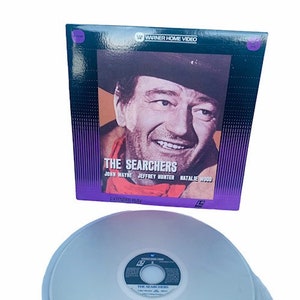 LASER DISC VINTAGE Movie laserdiscs electronic 12 inch 12" original case film discovision 1984 The Searchers John Wayne Western Natalie Wood