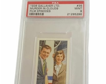 Gallaher LTD Zigaretten Tabak Sammelkarte Graded PSA 9 MINT 1935 Portraits Famous Film Stars Filmepisoden #35 Murder in Clouds Dvorak