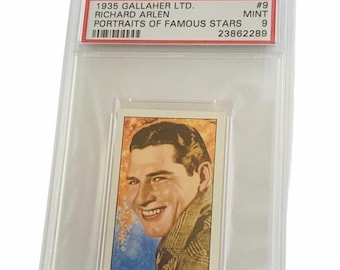 Gallaher LTD Zigaretten Tabak Sammelkarte Graded PSA 9 MINT 1935 Portraits Famous Film Stars Filmepisoden #9 Richard Arlen Lied Adler
