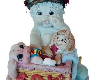 Dreamsicles Figurine Kristin signed Cast Art Stone Angel Cherub Toy Treasures