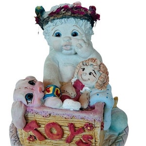 Dreamsicles Figurine Kristin signed Cast Art Stone Angel Cherub Toy Treasures
