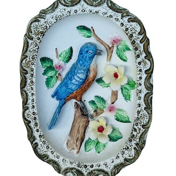 Ceramic Bluebird Wall Hanging Etsy