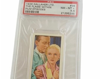Gallaher LTD Zigaretten Tabak Sammelkarte Graded PSA 8.5 MINT 1935 Porträts Berühmte Filmstars Filmepisoden Flame With Ann Harding