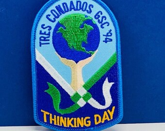 No Border Emblem Logo Kids Clothes DIY Children Tres Condados Girl Scout Council California Vintage Iron-on Embroidered Clothing Patch