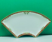 WATERFORD HOLIDAY RIBBBONS fine porcelain china serving candy nut dish plate glassware vintage vtg mcm seahorse mark emblem Christmas xmas