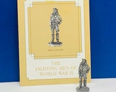 FRANKLIN MINT PEWTER The fighting men of world war ii 2 two miniature soldier figurine coa vtg ww2 rare wwii Major Luftwaffe