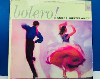VINYL RECORD VINTAGE 33 rpm muziekalbum lp vtg met cover sleeve mcm 12 inch 12" Andre Kostelanetz bolero danswals