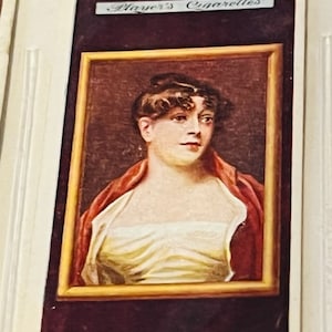 John Player Son Tabakkarte 1923 Miniatur Nottingham Mrs Scott Moncrieff vtg