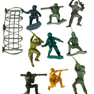 Jouet soldat vtg figure militaire armée hommes mpc me marx plastique LOT ww1 ww2 usa S17