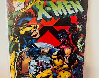 X-Men #2 Cómic Marvel Vtg 1994 Índice oficial Wolverine Raskin abordó AC4