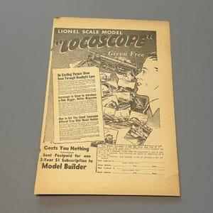 Vintage Print Ad 1939 Advertising 10X6.5 Science Fiction Locoscope Picture Ring