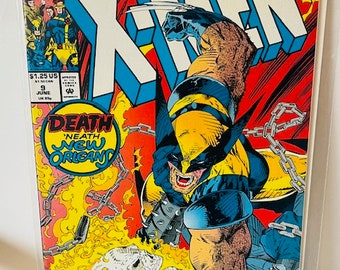 X-Men #9 Comic-Buch Marvel Vtg Wolverine Ghost Rider Death 1992 New Orleans Juni