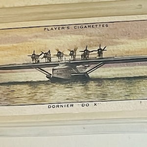 Airplane Tobacco Trading Card John Player Sons Aeroplane Dornier Civil Plane jet