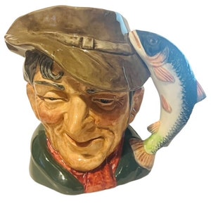 Royal Doulton toby mug cup jug Limited England figurine Poacher LARGE fish trout