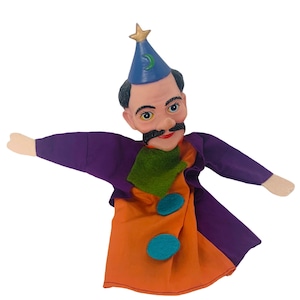 Mr Fred Rogers Neighborhood Hand Puppet Character Castle King Friday Sesame Street Jim Henson Muppets Vintage figure vtg Court Jester BM3