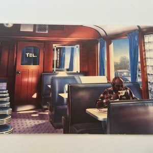 Cartão de felicitações Coisas efêmeras vtg Papa Moon 1979 Presunto Ovos Patrick Bailey diner café Califórnia Los Angeles