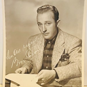 Lobby Card cartel de cine 10X18 Bing Crosby facsímil firma autógrafo AC2