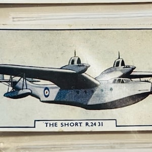 Flugzeug Tabakkarte Godfrey Phillips Aircraft Short R24 Jet Plane vtg