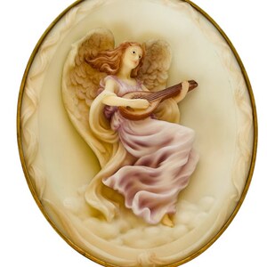Seraphim Classics Lydia Angel Figurine Christian Wall Hanging plate Winged Poet