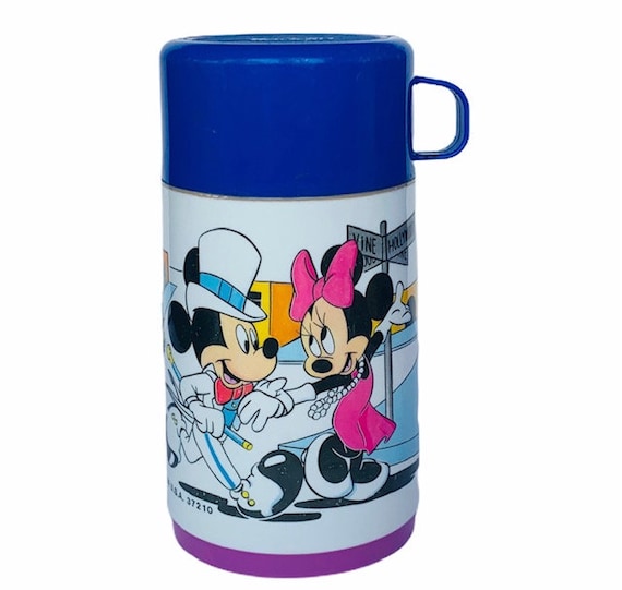 Walt Disney World Vintage Aladdin Thermos Minnie N Me Mouse Replacement  Blue Lid